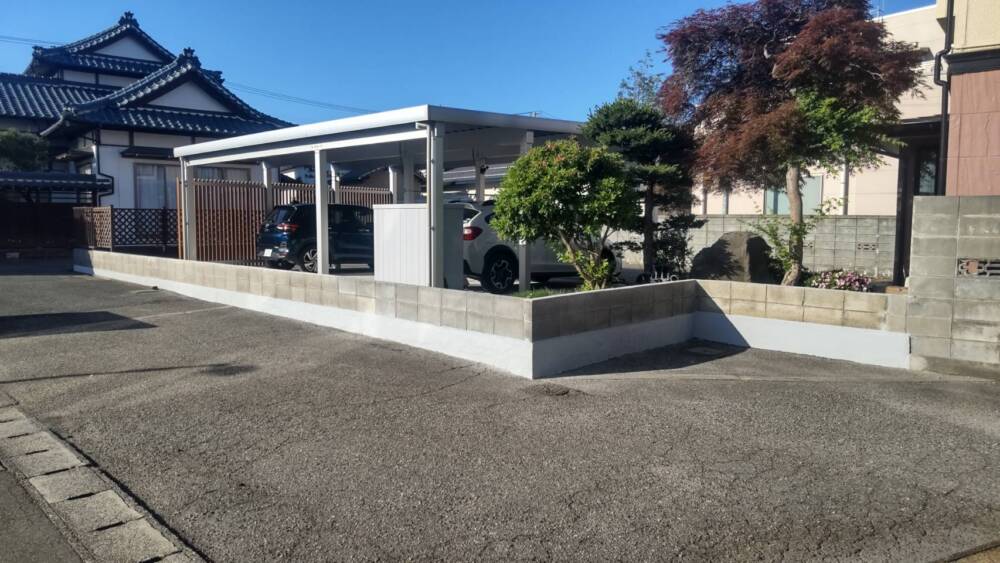 新潟県新潟市O様邸　外塀補修・塗装工事